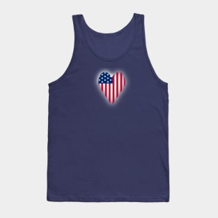 USA Flag Heart Tank Top